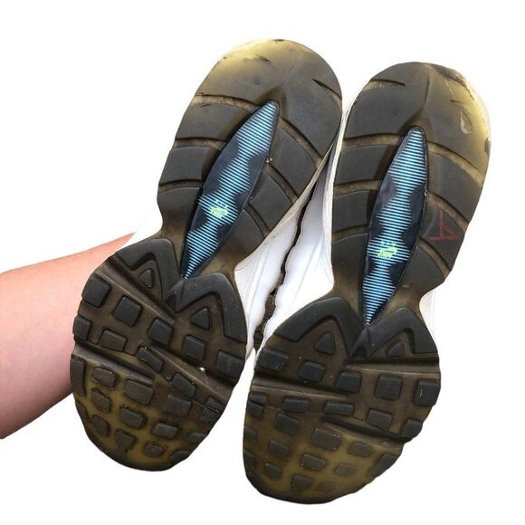 Rare 2018 Nike Air Max 95 LV8 White Blue Glaze Black Size 7 - Picture 4 of 16